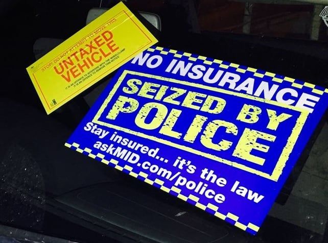 Car seized after driver caught with no MOT, insurance or tax near